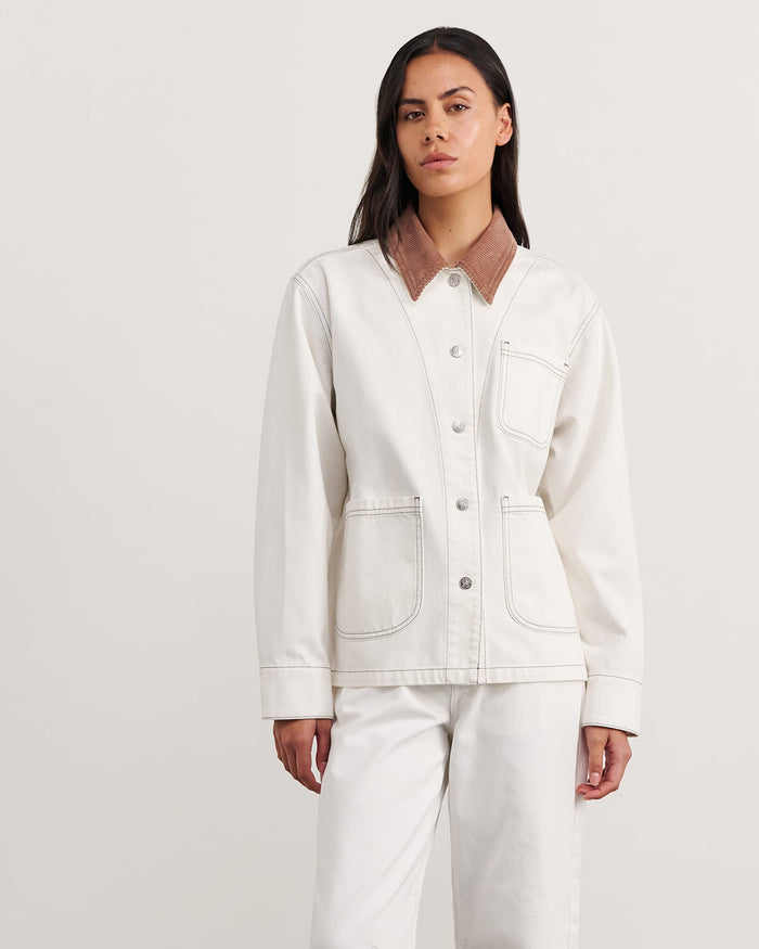 JAG denim barn jacket white