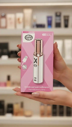 Depiladora Facial Eléctrica Gnp X Recargable Usb. Removedor Portátil Led De Vello Rostro Cejas. Blanco