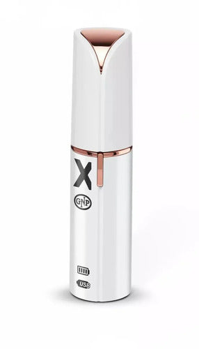 Depiladora Facial Eléctrica Gnp X Recargable Usb. Removedor Portátil Led De Vello Rostro Cejas. Blanco