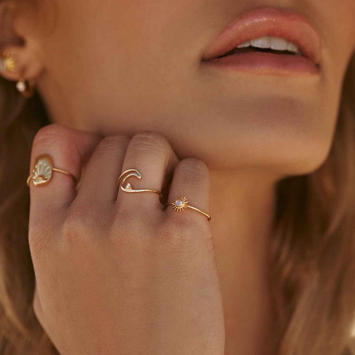 Diamond Wave Ring