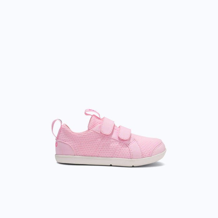 Xero Shoes Dillon Knit Kids Shoe in Pink with Toe Facing Right