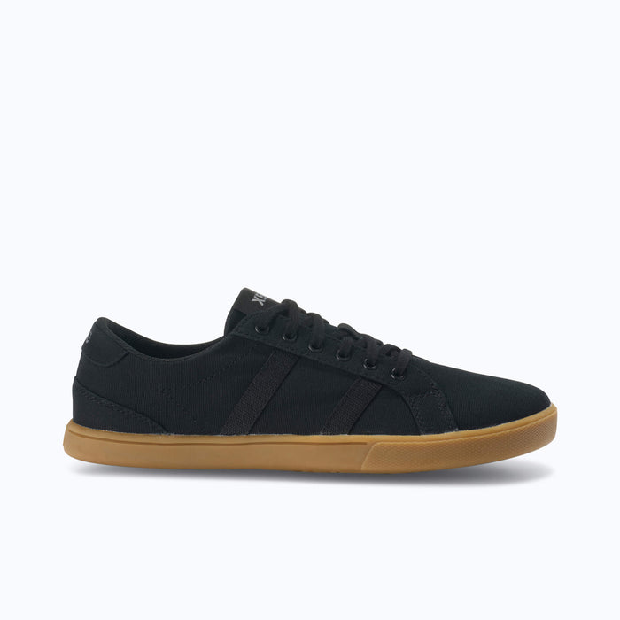 Xero Shoes Dillon Canvas Women Sneaker at Black and Brown with Toe Facing Right