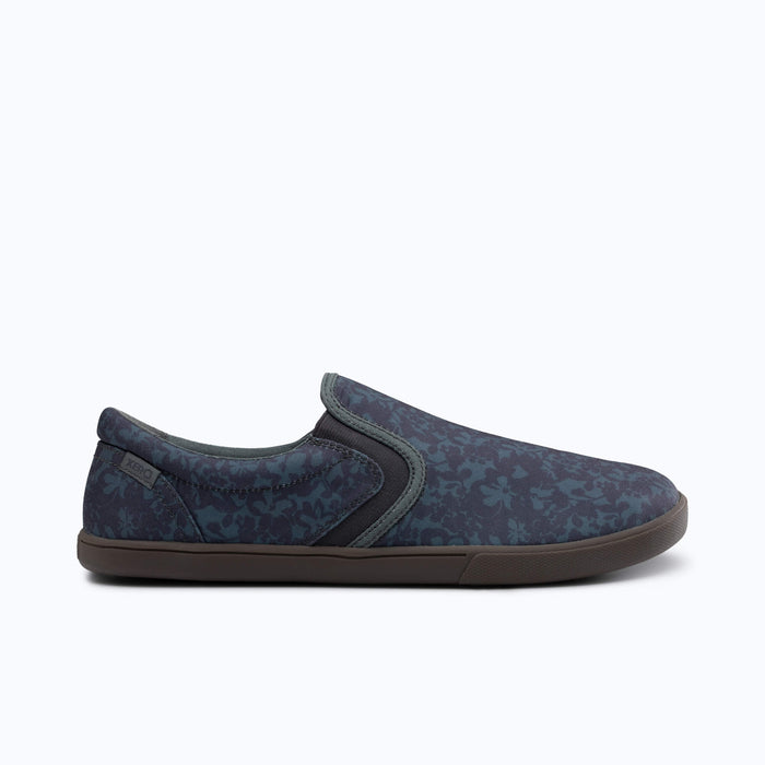 Xero Shoes Dillon Canvas Slip-On Men Sneaker in Blue Floral with Toe Facing Right