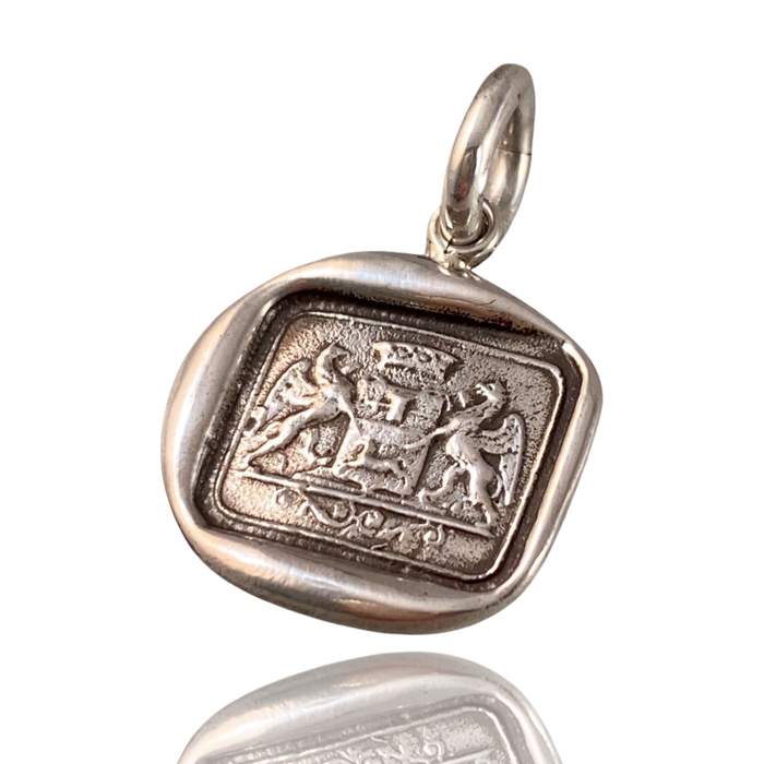 Double Gryphon Sterling Pendant