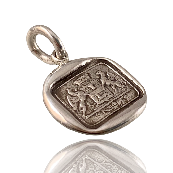 Double Gryphon Sterling Pendant