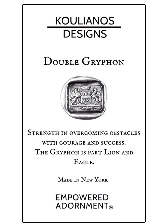 Double Gryphon Sterling Pendant