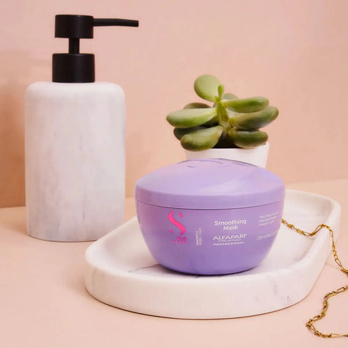 Duo Alfaparf Smooth Shampoo 1000ml Y Máscara 200ml Para Cabellos Rebeldes