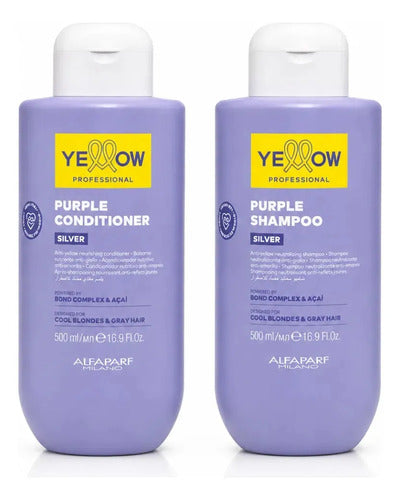 Duo Matizador Alfaparf Yellow Con Shampoo Y Acondicionador