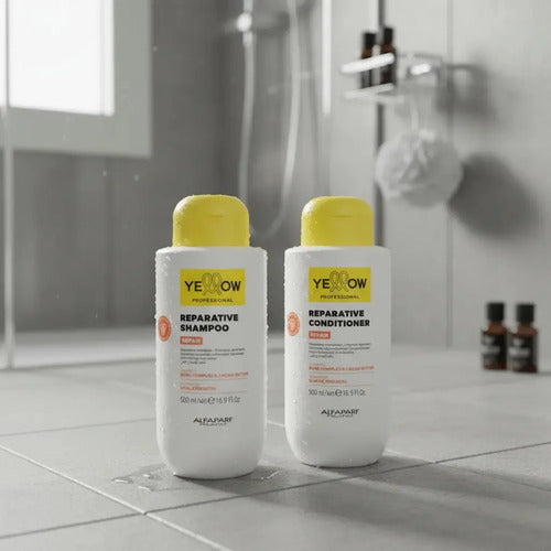 Duo Reparador Alfaparf Yellow Con Shampoo Y Acondicionador