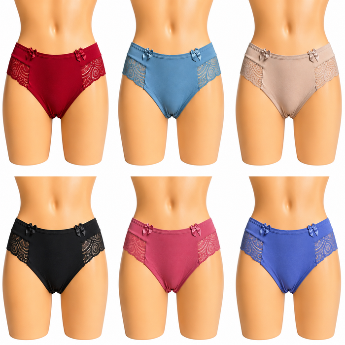 Elegant Floral Lace Panty – Soft Microfiber Comfort | Medium