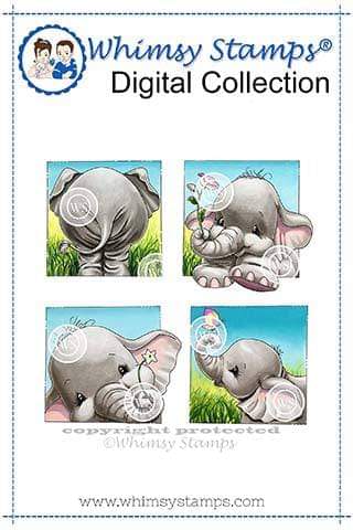 Ellie Summer Squares - Digital Stamp - Whimsy Stamps