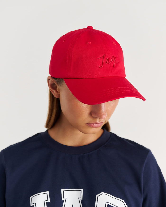 JAG embroidered logo cap red