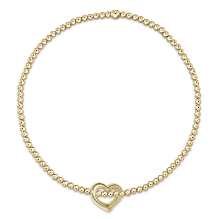 Enewton Classic Pearl 3mm Bracelet - Love Gold Charm by Enewton