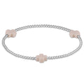 enewton Sterling Signature Cross Bracelet -2mm -Off White