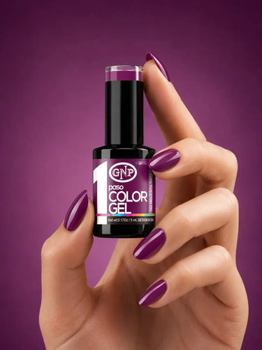 Esmalte Semipermanente Gnp 1 Paso Púrpura. Tpo Y Dmpt Free Púrpura Velvet