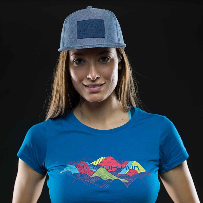 la sportiva flat hat neptune on model