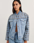 JAG fleur bomber jacket midbluewash