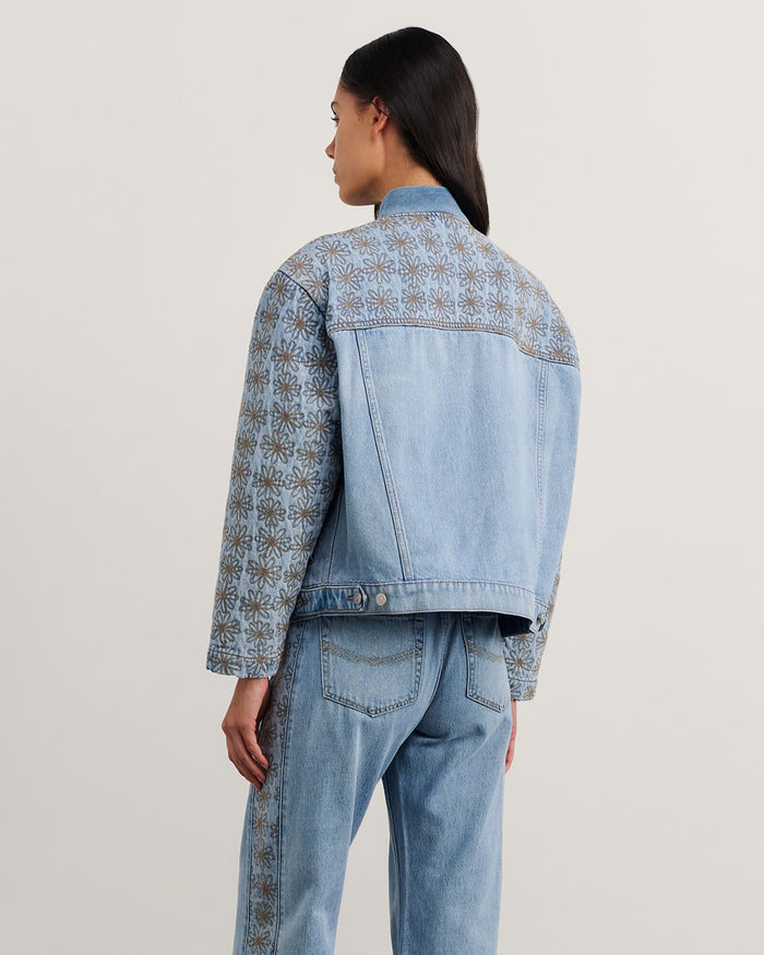 JAG fleur bomber jacket midbluewash