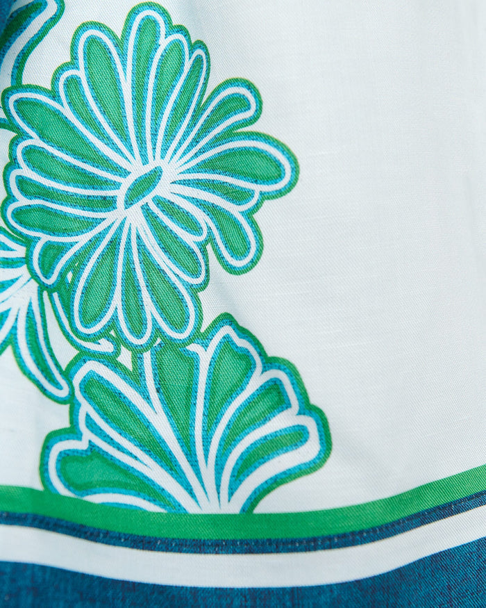 JAG flora striped shirt navygreen