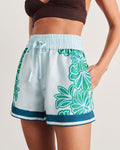 JAG flora striped short navygreen