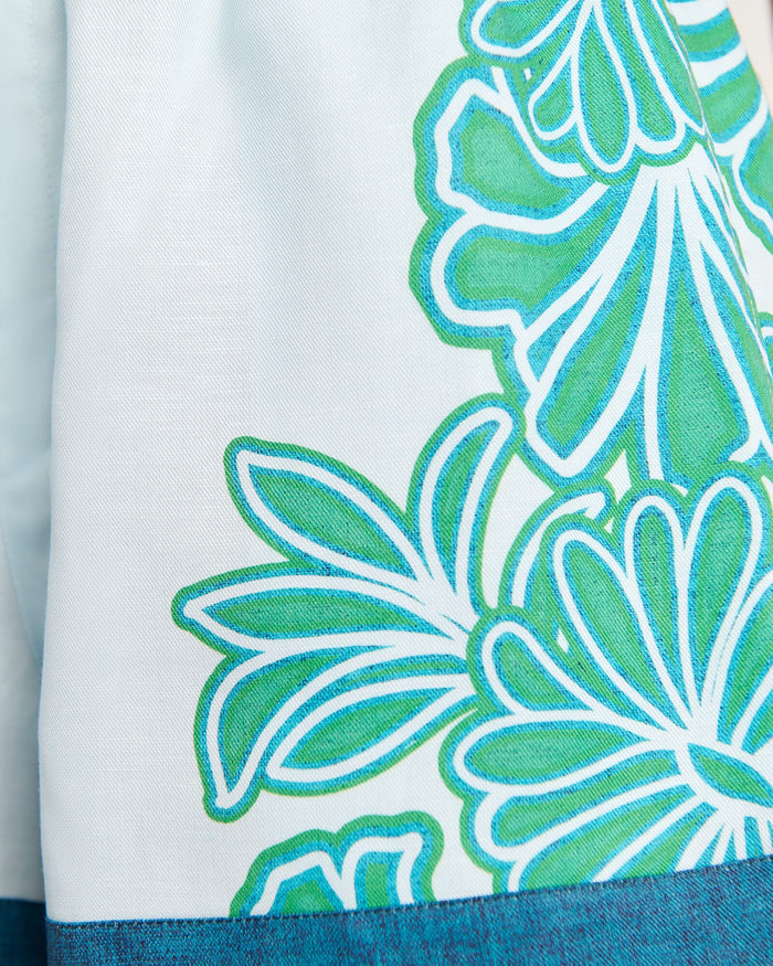 JAG flora striped short navygreen