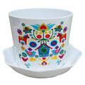 Flower pot - Dala horse and bird house