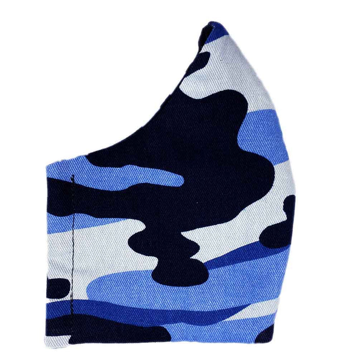 face mask blue camo