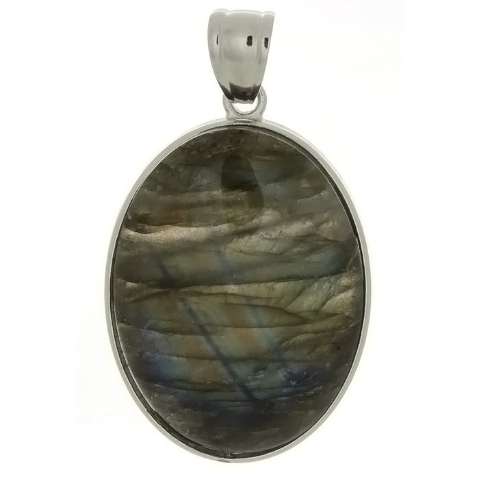 GEMSTONE LABRADORITE OVAL 30 X 40 MM PENDANT