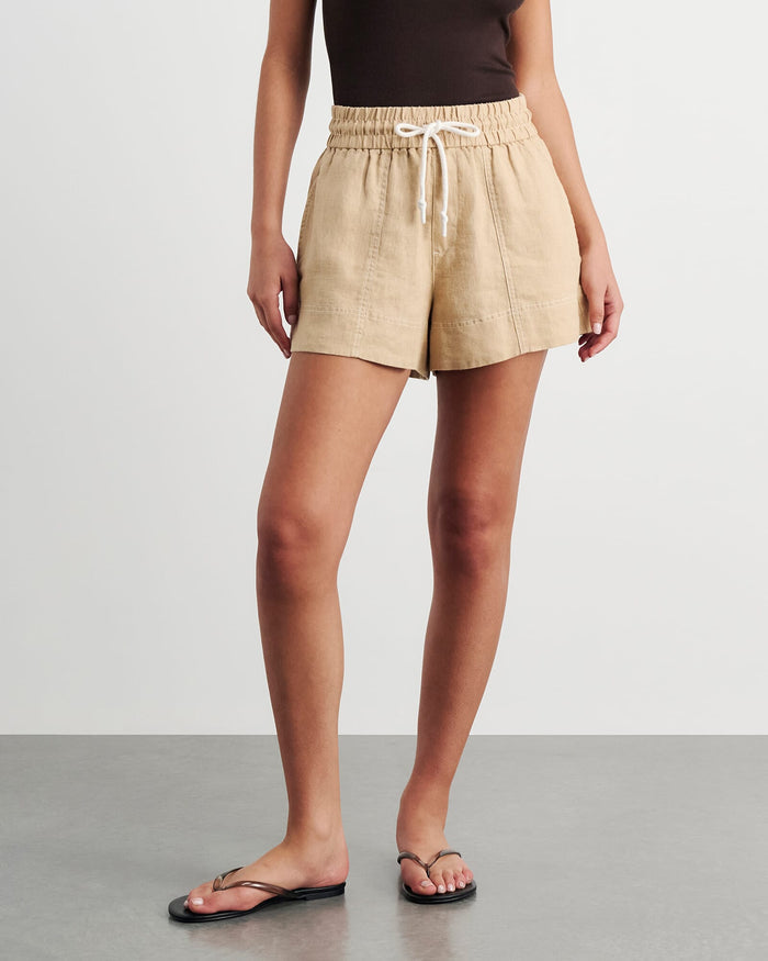 JAG gigi linen pull on short sand