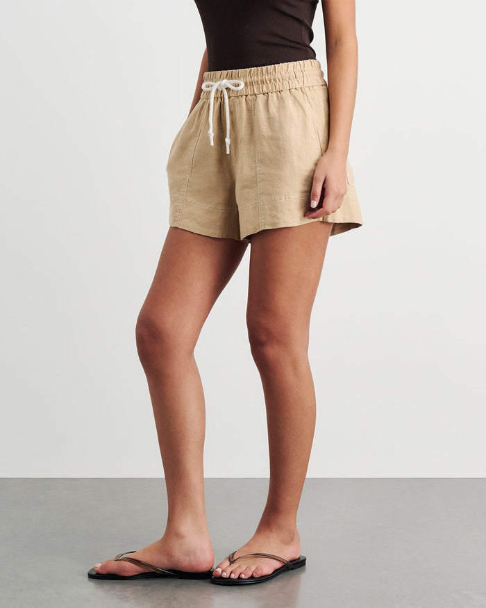 JAG gigi linen pull on short sand