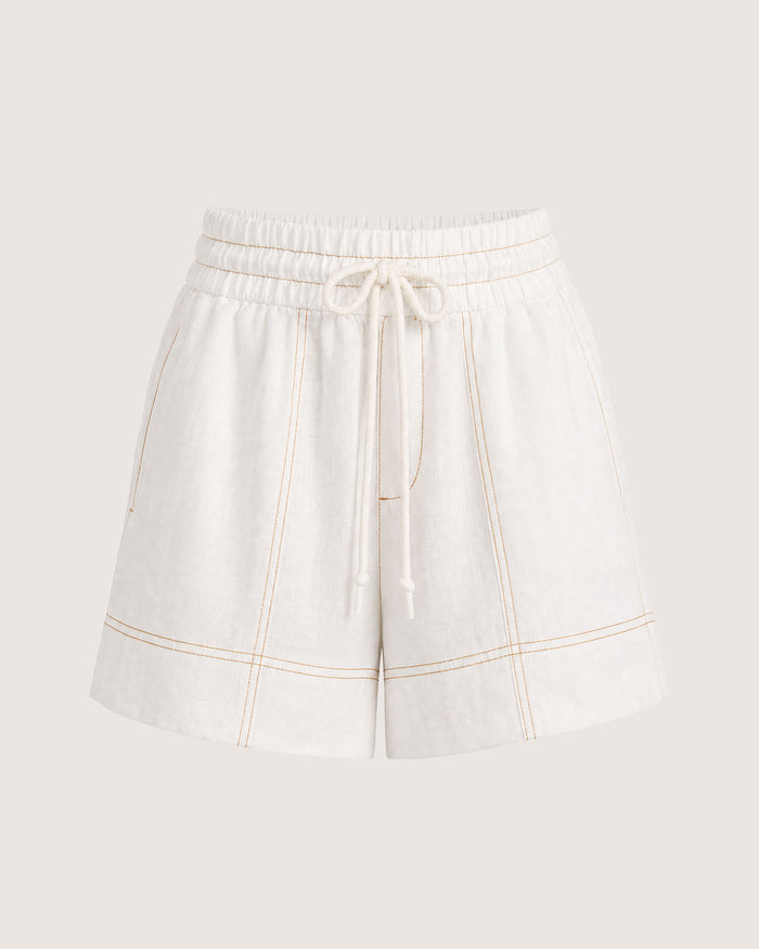JAG gigi linen pull on short white