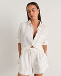 JAG gigi linen relaxed shirt white