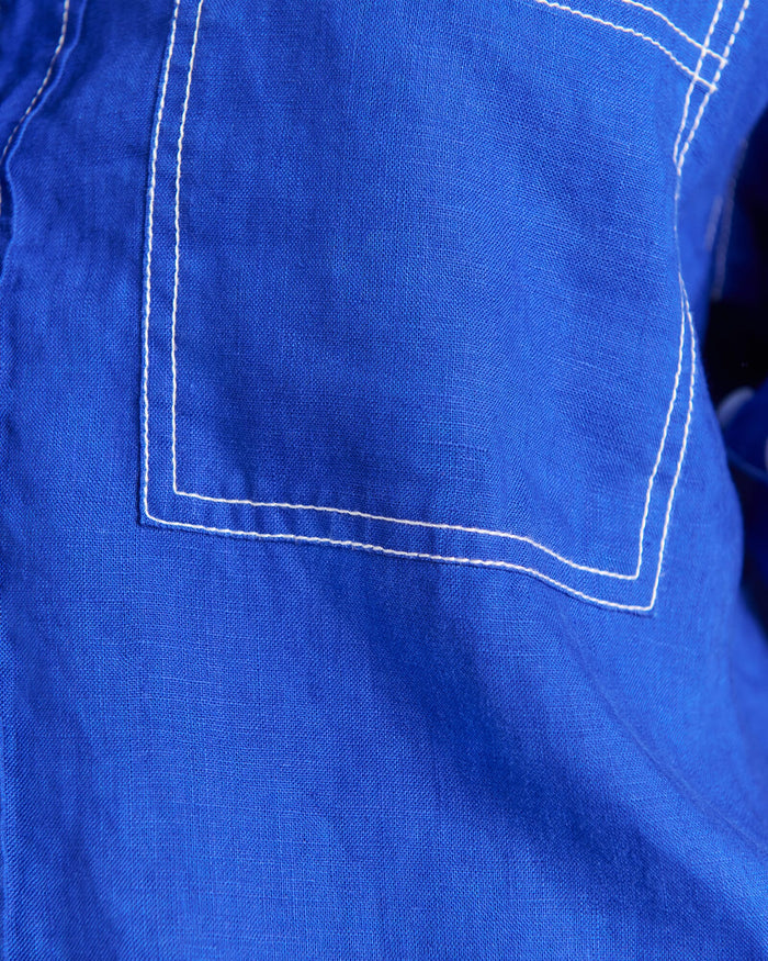 JAG gigi linen relaxed shirt cobalt