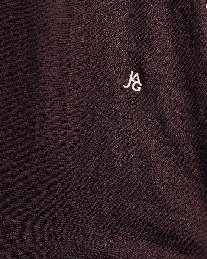JAG gigi linen relaxed shirt darkchocolate