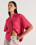 Gigi Linen Relaxed Short Sleeve Shirt