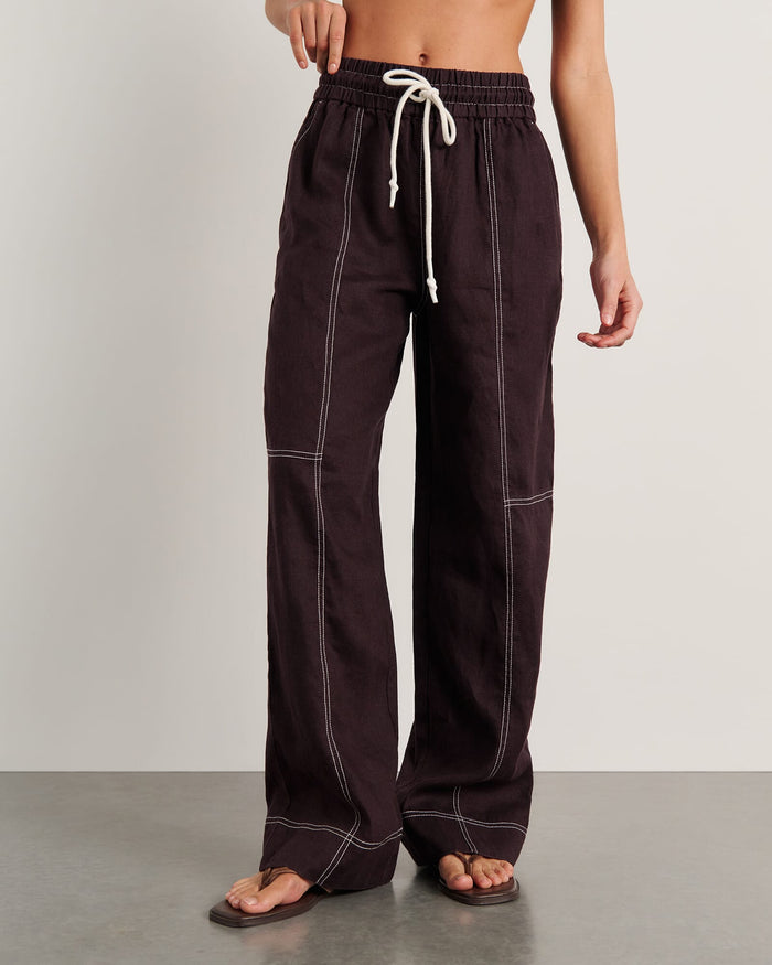 JAG gigi relaxed pant darkchocolate