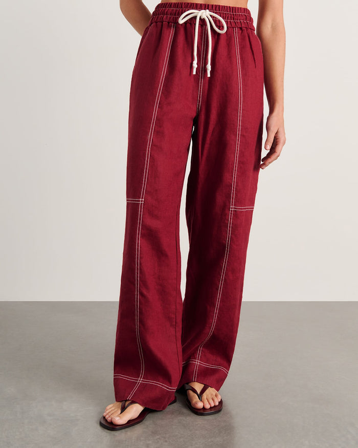 JAG gigi relaxed pant burgundy