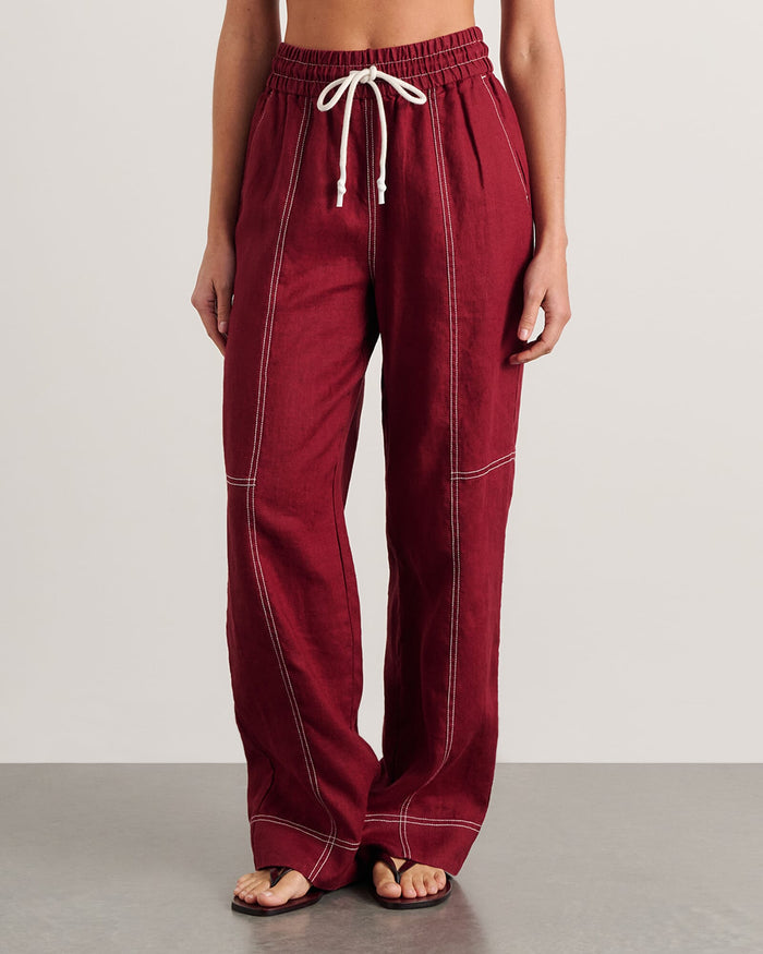 JAG gigi relaxed pant burgundy
