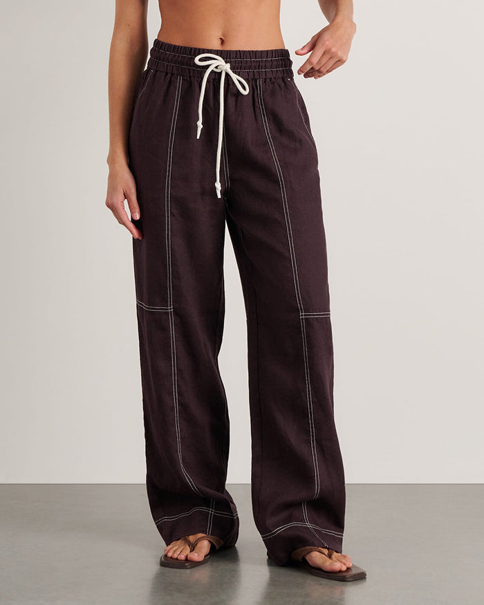 JAG gigi relaxed pant darkchocolate