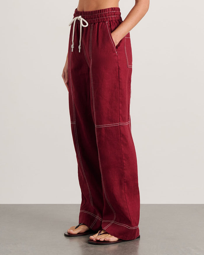 JAG gigi relaxed pant burgundy