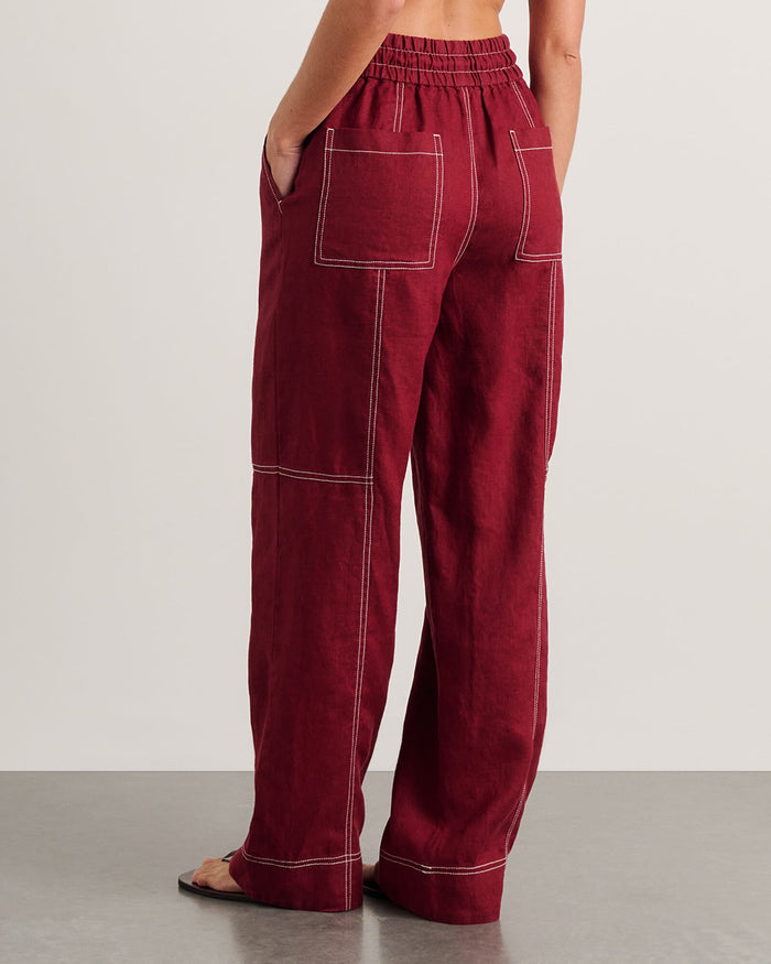 JAG gigi relaxed pant burgundy