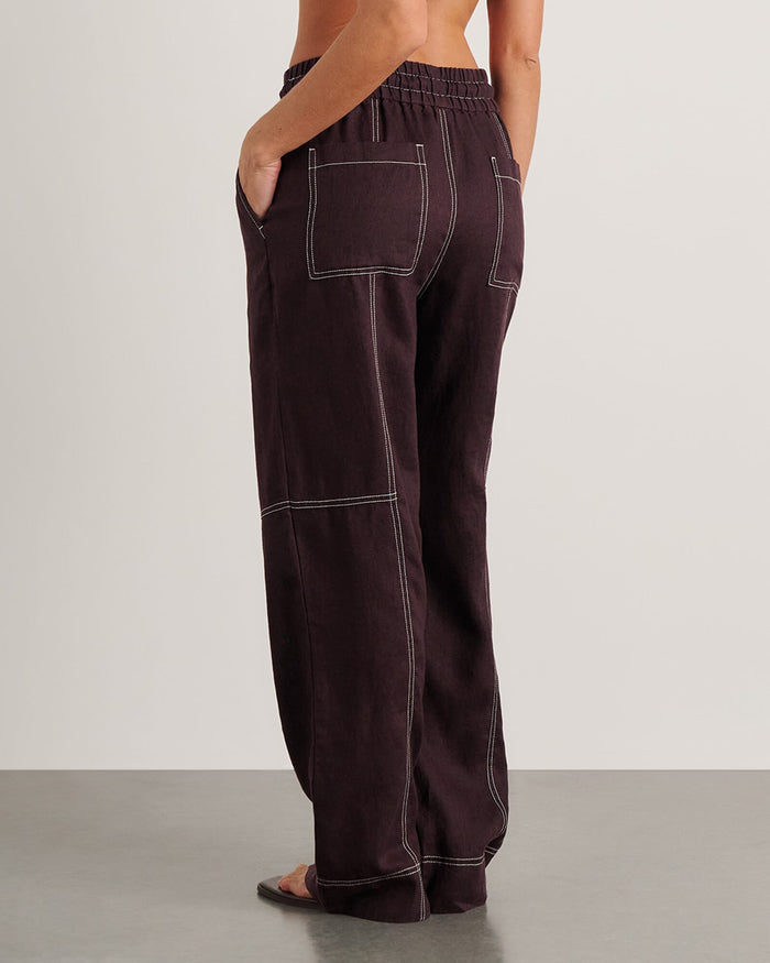 JAG gigi relaxed pant darkchocolate
