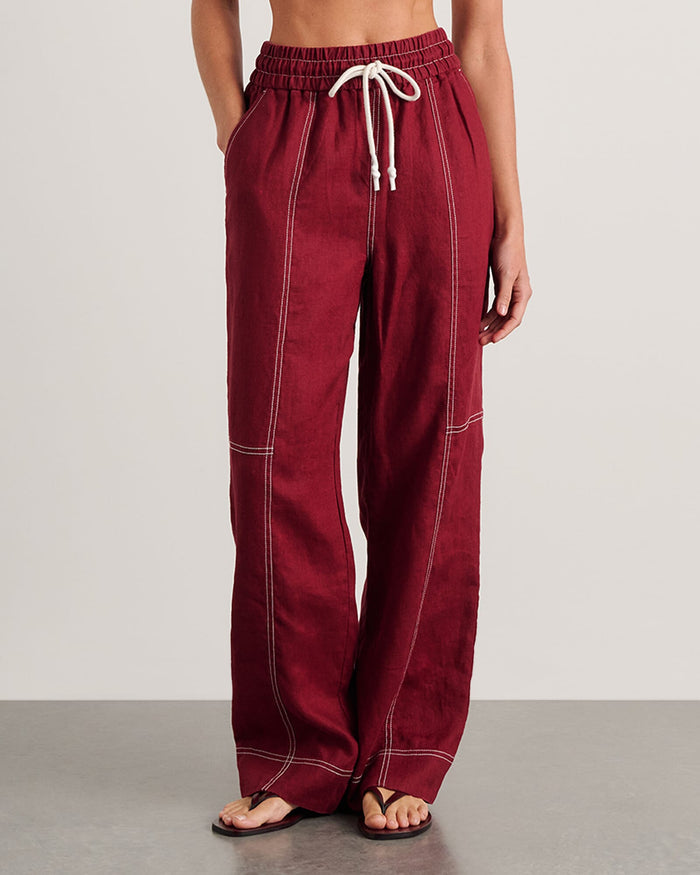JAG gigi relaxed pant burgundy