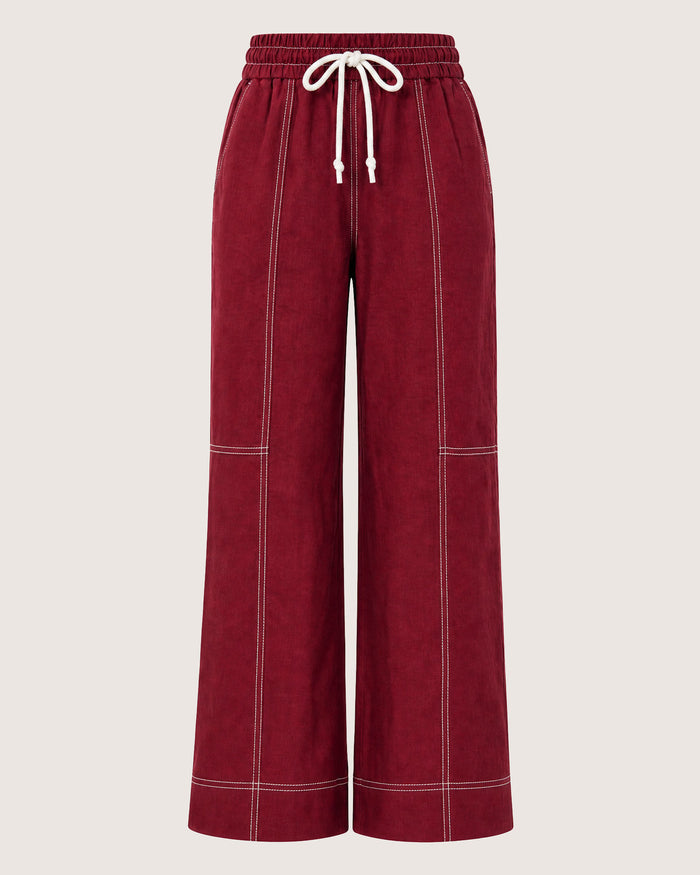 JAG gigi relaxed pant burgundy
