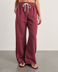 JAG gigi stripe pant ivoryburgundy