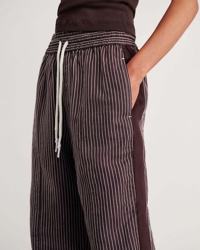 JAG gigi stripe pant brownmulti