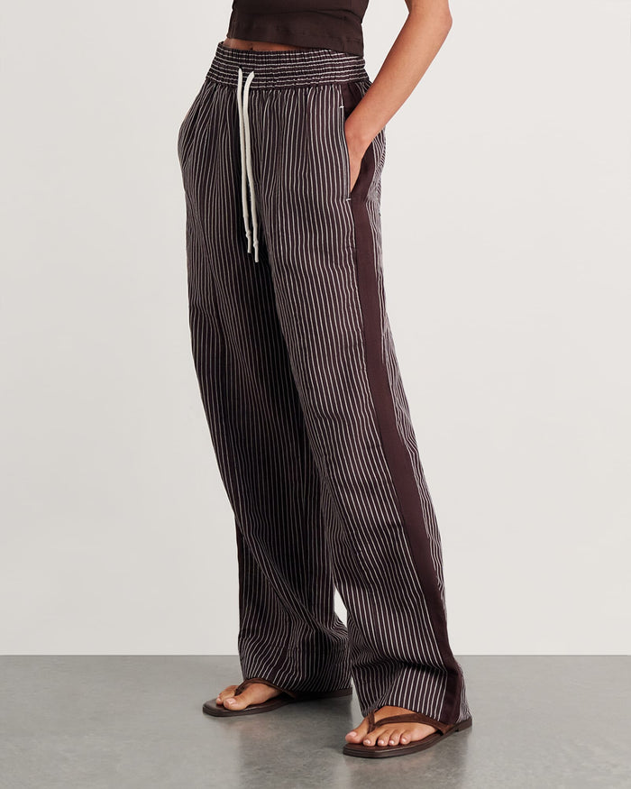 JAG gigi stripe pant brownmulti