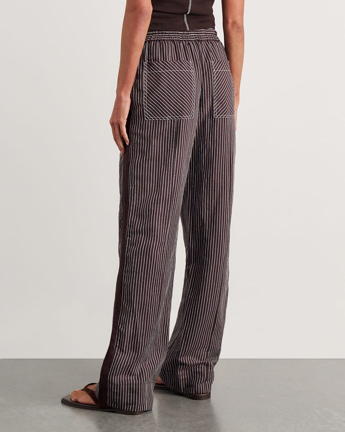 JAG gigi stripe pant brownmulti