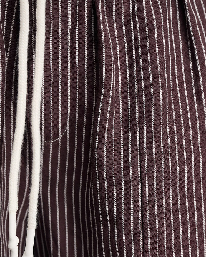 JAG gigi stripe pant brownmulti