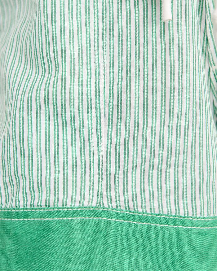 JAG gigi stripe pull on short greenmulti